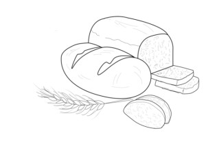Ausmalbilder Brot gratis 1 ¶ Malvorlagen zum Ausmalen
