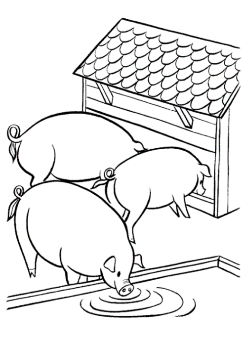 Ausmalbilder Dorf gratis 2 ¶ Malvorlagen zum Ausmalen