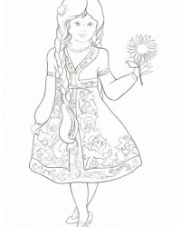 Kleider ¶ Malvorlagen zum Ausmalen