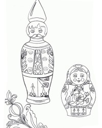 Matroschka ¶ Malvorlagen zum Ausmalen